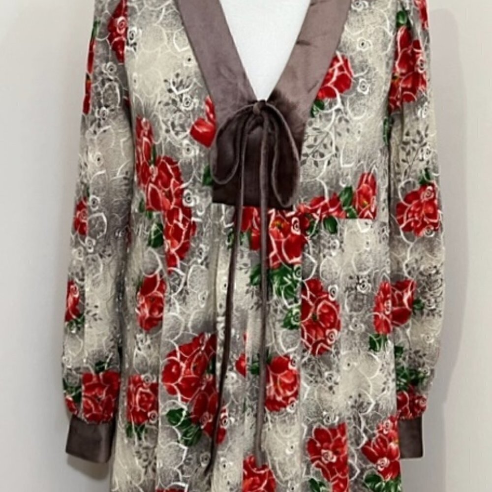 Vintage Wendy's Mother Wear Long Floral Maxi Maternity Dress - Picture 2 of 8